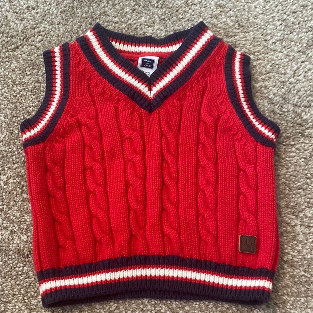 Janie and Jack Cable Knit Sweater Vest